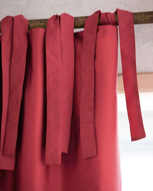 Faux-Silk-Vorhang Hibiskusrot