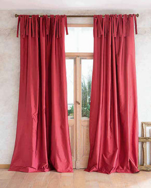 Faux-Silk-Vorhang Hibiskusrot