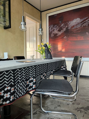 Tischdecke Ikat Anthrazit